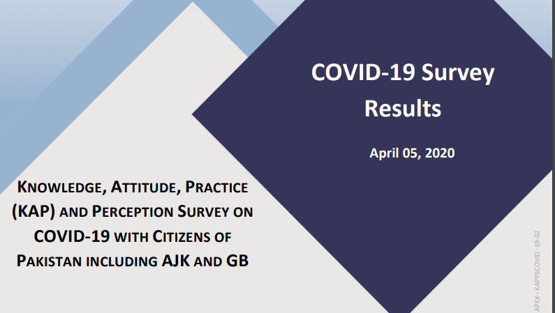KAP and Perception Survey on COVID-19 with Citizens of Pakistan